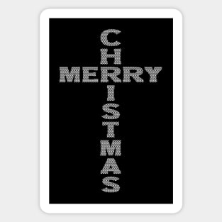 Merry Christmas Cross Sticker